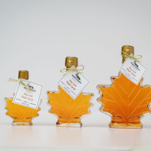 Maple Syrup in glass bottles